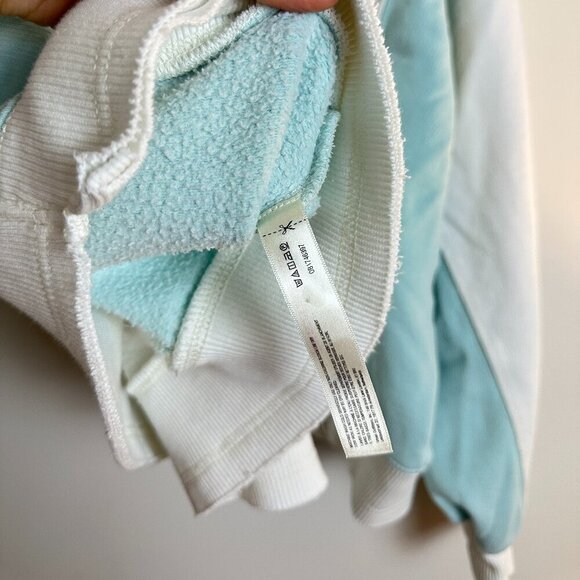 FREE PEOPLE Movement Intercept Colorblock Pullover in Ivory/Refresh Combo Large - Picture 6 of 9